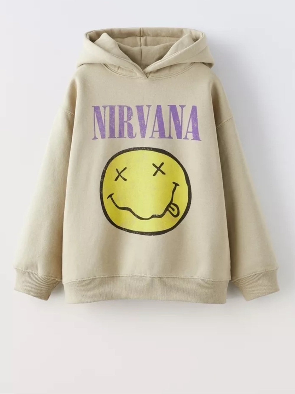 Zara nirvana print hooded sweatshirt